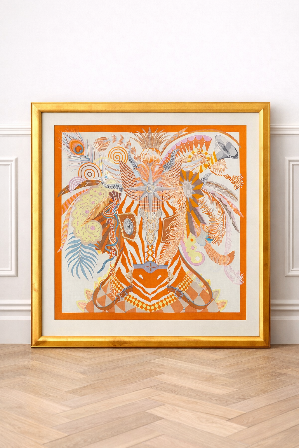 Framed Silk Scarf PARADE