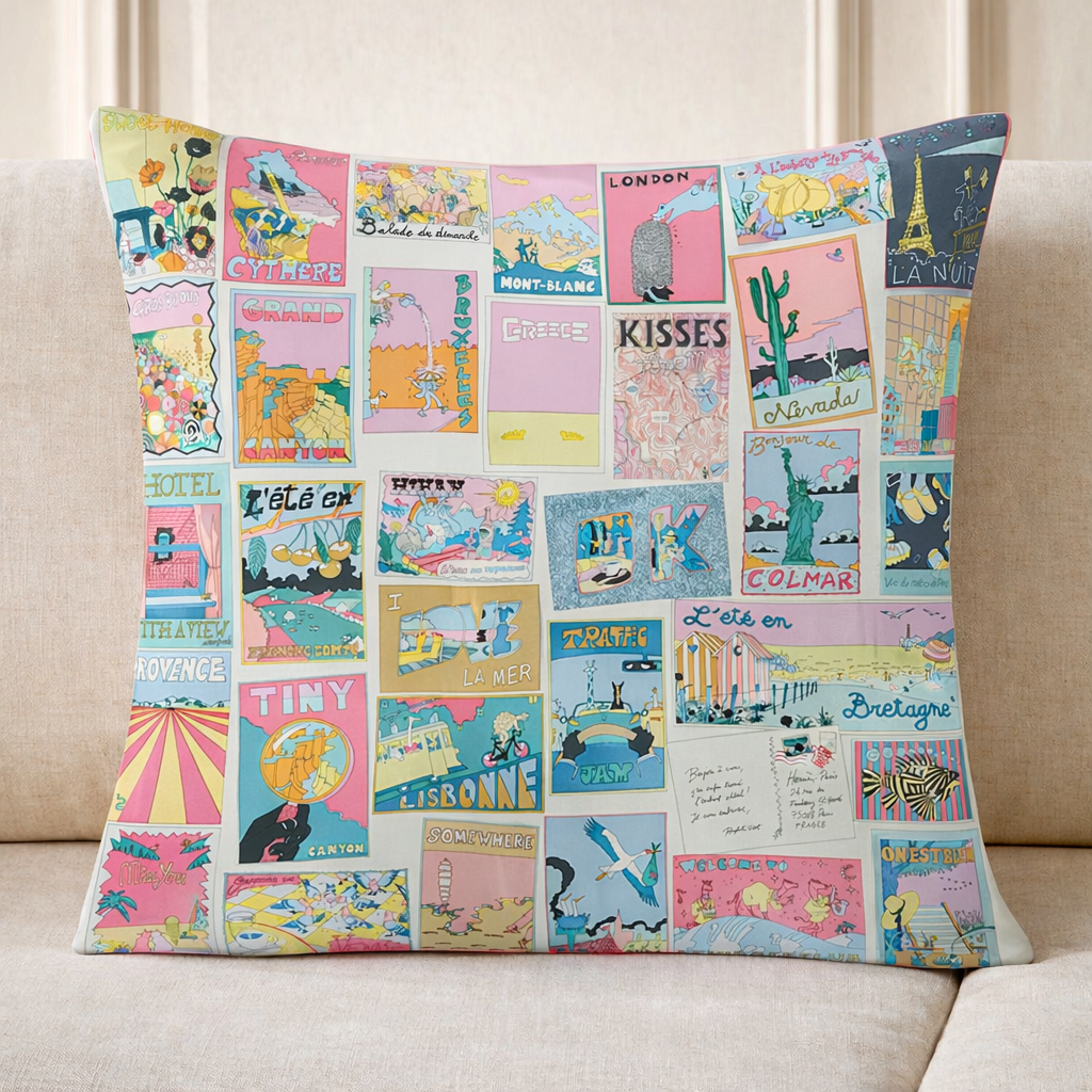 Silk Pillow POSTCARD