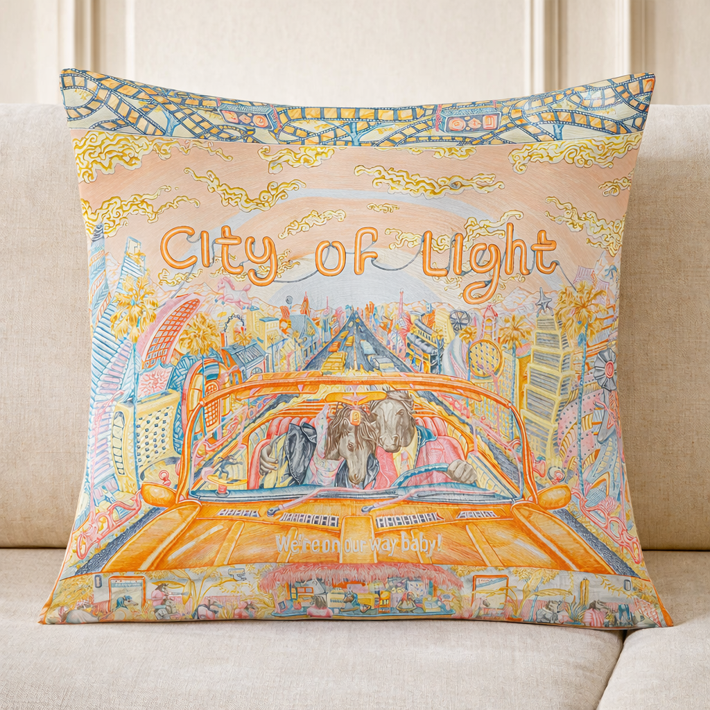 Silk Pillow CITY OF LIGHT